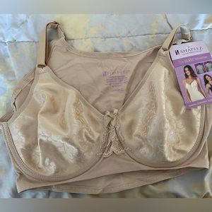 NWT!  Silkee Shapeez minimizer bra in Large C, color nude